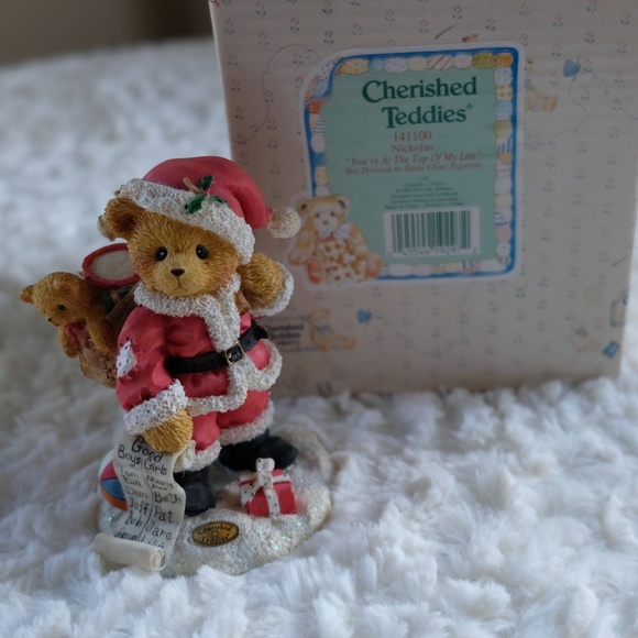 Cherished Teddies Other - Cherished Teddies "Nickolas" Santa Figurine